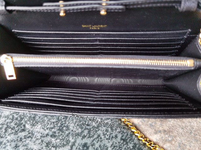 YSL专柜款女包 聖羅蘭經典款MONOGRAM魚子醬原廠皮信封包 YSL肩背斜挎包 377828  jjh1048